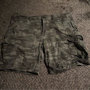 George Men's Green Camouflage Cargo Shorts